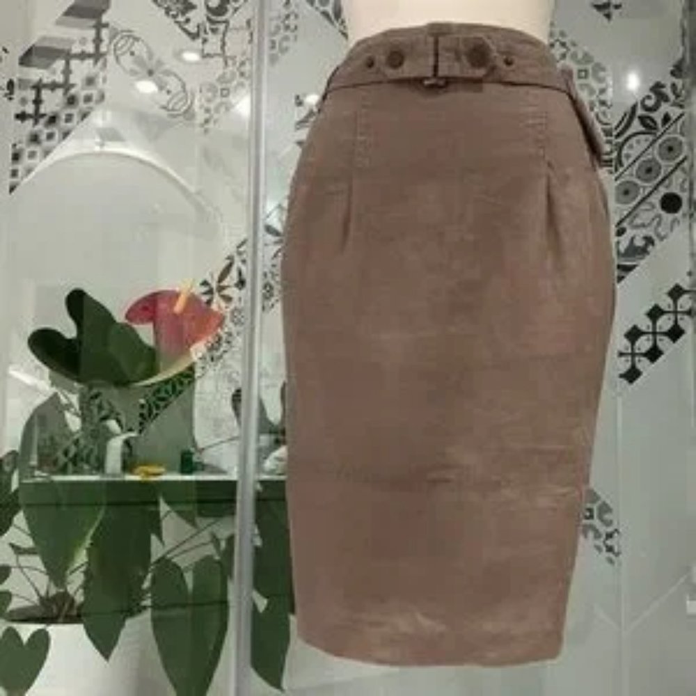 Like🆕🌹VTG Olsen Europe Elegant 💯 % Linen Pencil Skirt - Picture 3 of 9